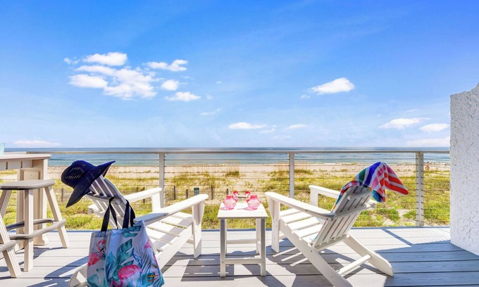 St. George Island Villa | Beach front, Swimming Pool, Amazing Gulf Views!
