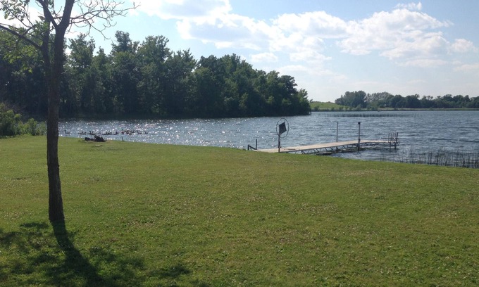 Alexandria House | Beautiful cabin with level lot on Maple Lake. Sunset views on the point!