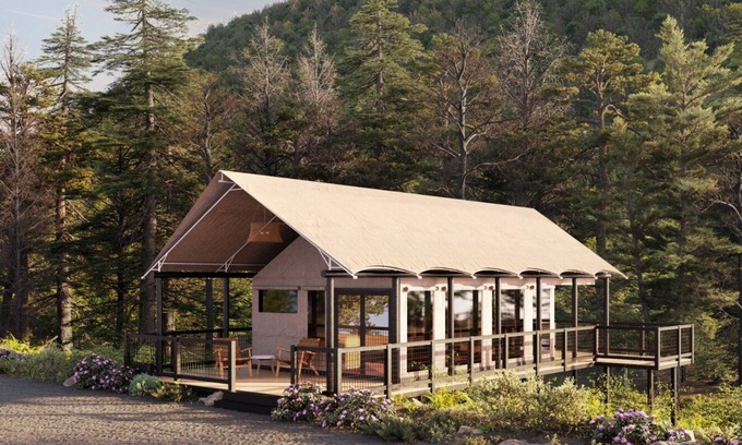 Zirconia Cabin | Beautiful Crafted Firefly Tent surrounded by Pristine Wilderness at Tuxedo Falls