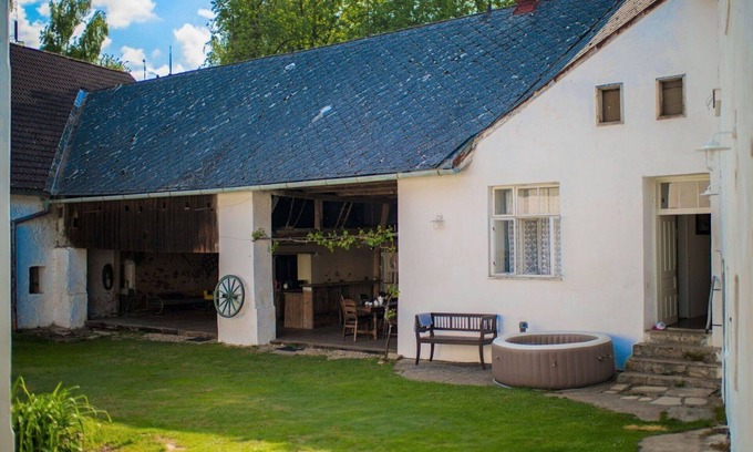 Kojetice House | Beautiful private villa for 22 guests with hot tub, WIFI, patio and pets allowed