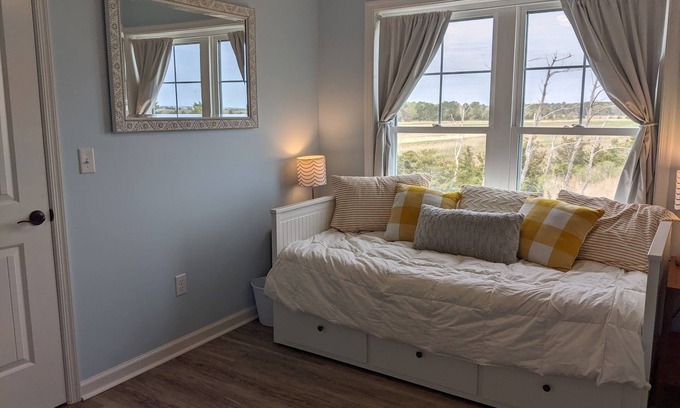 Slaughter Beach House | Beautiful elevated new beach house-1 minute drive to the beach!