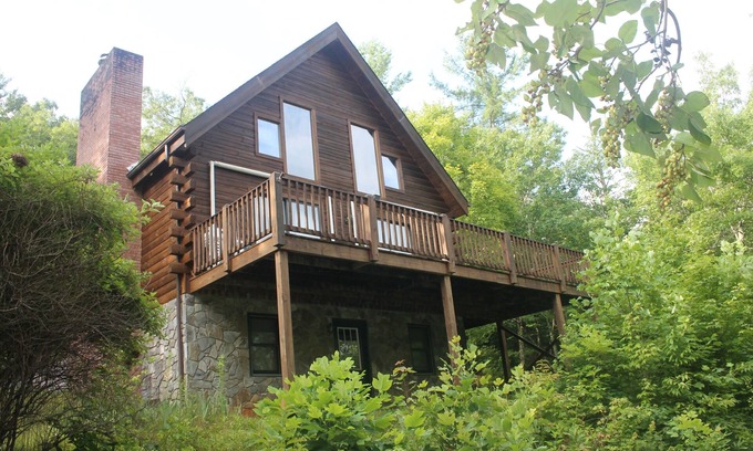 Marion Cabin | Beautiful Private Log Cabin Nestled In A Gated Community With Mountain Views.