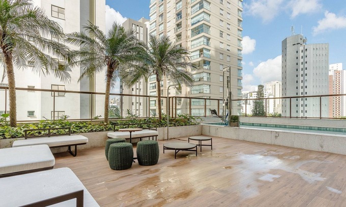 Campo Belo Apartment | Beautiful Studio With Pool in Campo Belo Hmc0320