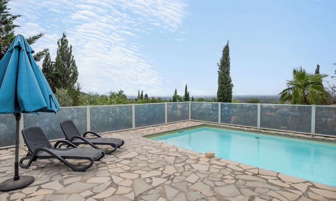 Oupia Villa | Beautifully located villa with private pool