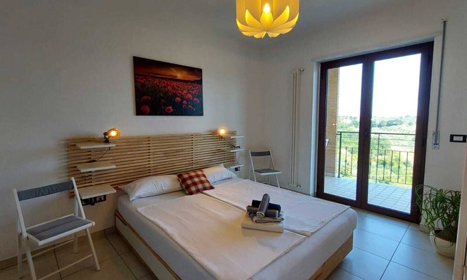 Penne Apartment | "bella Vista", Ap. mit 2 Schlafzimmer, 2 Bäder, 2 Balkone, Arbeitsplatz, Wifi