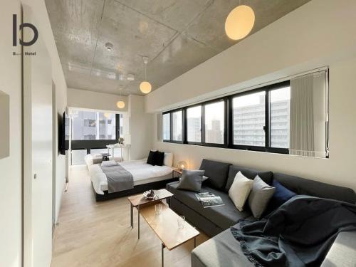 Hiroshima City Centre Apartment | bHOTEL Nekoyard - Studio with Security, Near Peace Park & Downtown