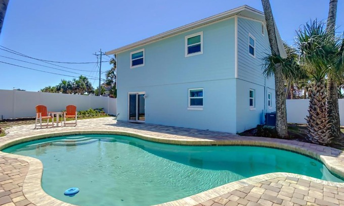 New Smyrna Beach House | Bikini Bottom Duplex with Pool ~ 2 Minutes from Beach Flagler Avenue