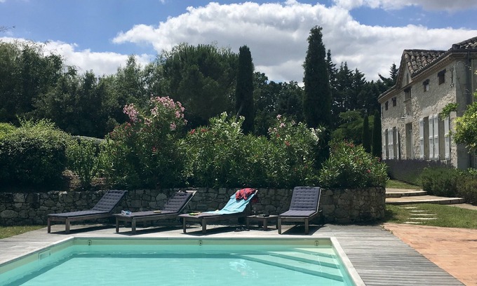 Bardigues House | Boutique farmhouse sleeps 20 indoor pool and outdoor pool, jacuzzi, tennis, AC
