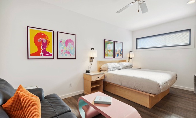 Folly Beach Hotel | Boutique Hotel Folly Room 3: King Studio - cozy porch views of the Folly River