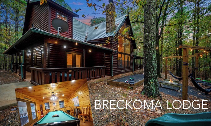 Broken Bow Cabin | Breckoma Lodge sleep 20 w/pool table/bocce/hotTub