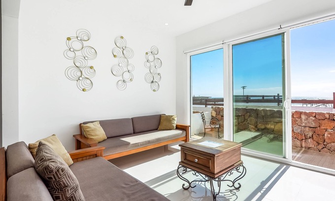 La Paloma House | Bright dog-friendly home with heated pool, hot tub, streaming, & ocean views