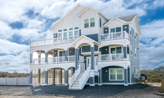 Carova Beach House | C9258 Carova Time. Wild Horses, 4X4 Area, Pool, Hot Tub!