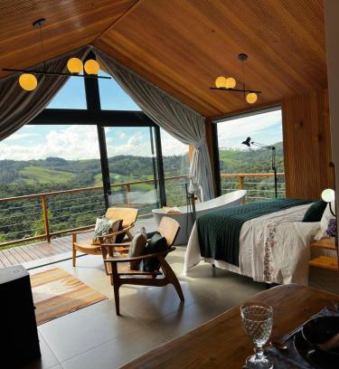 Goncalves Ski Chalet | Cabana Nórdica com Maravilhosa Vista da Serra