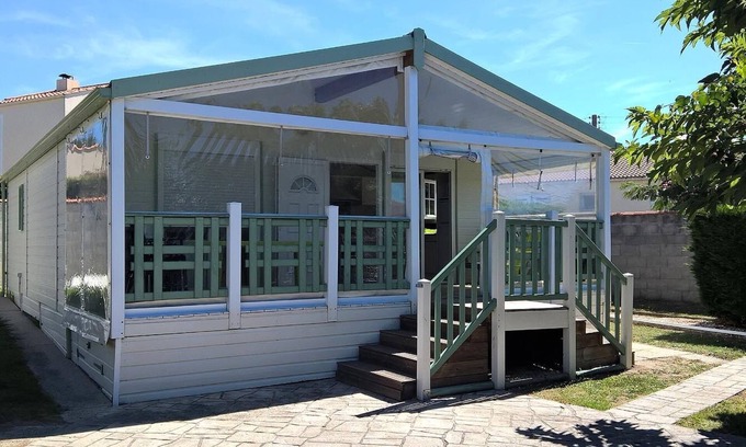 Brem Sur Mer Ski Chalet | Camping de l'Auzance - Prestige Chalet XL - 3 bedrooms 58m² with terra