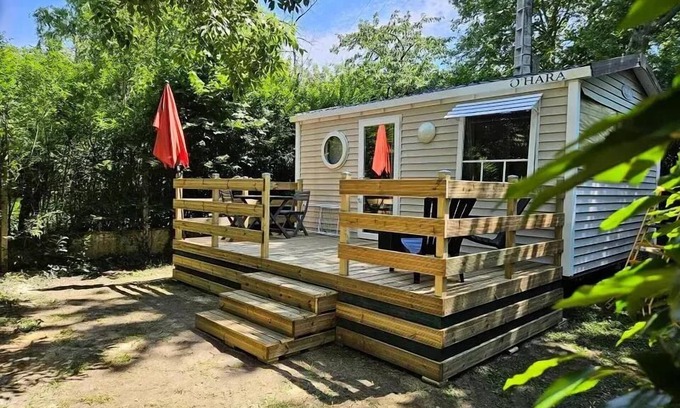 Revel House | Camping le Moulin du Roy * - Mobile home O'HARA 504 1 bedroom 2/3 people with air conditioning 2 to 3 people - 2 people included in the price