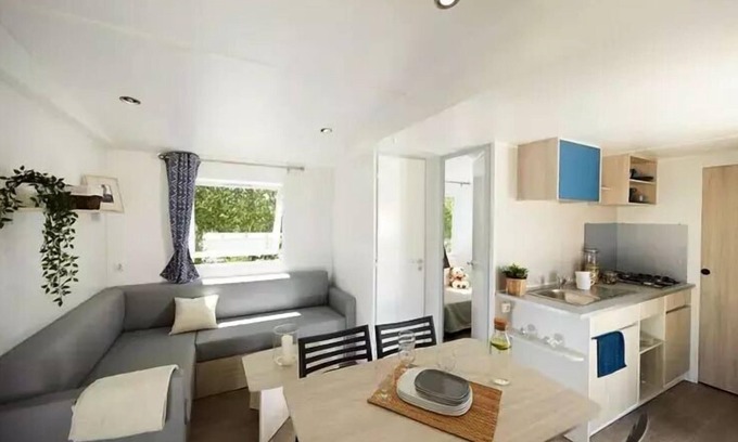 Plonevez-Porzay House | Camping Plage de Treguer* - 4-room mobile home for 6/8 people