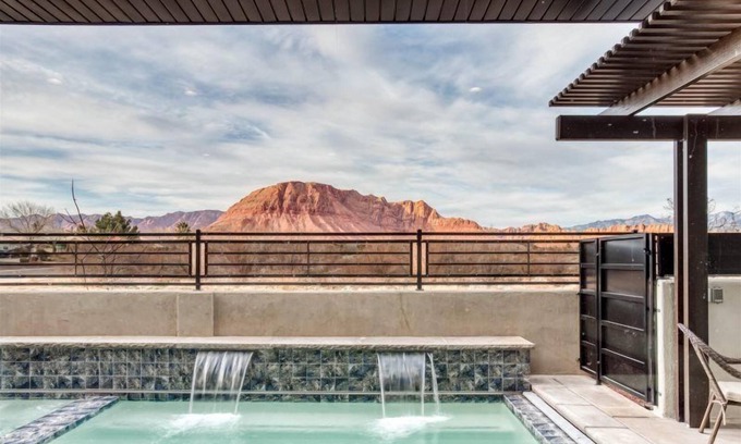 Ivins House | Canyon View Oasis - With Stunning Canyon Views from Private Pool and Balcony!