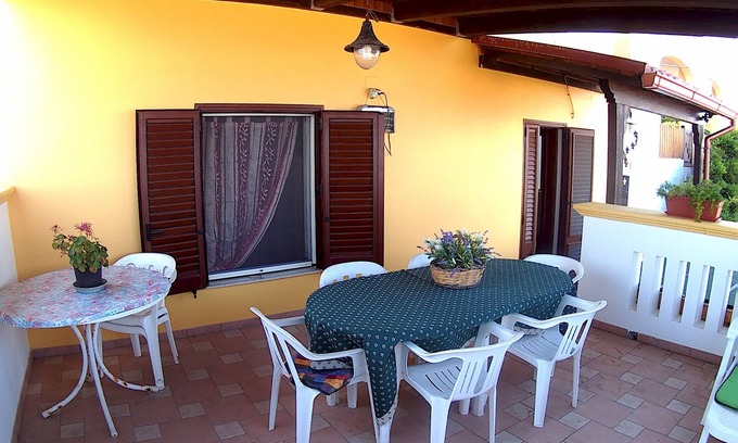 Andrano Apartment | Carrube House, in Andrano offers a terrace and sea views.