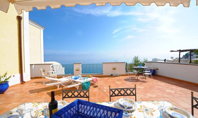 Praiano Villa | Casa Alessia - Big Terrace on the sea Ideal for Large Families