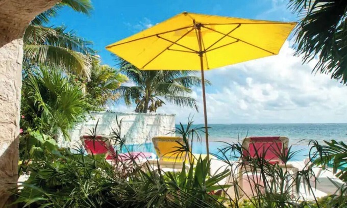 Puerto Morelos Villa | Casa Del Sol BEACHFRONT 7 Bedrm Villa, Infinity Pool, Sleeps 12-16 Option: 5 Rms