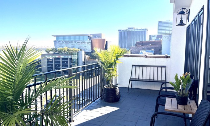 West Main Historic District Apartment | Cassius Quarters@The713! Downtown, large, upscale suite w/private balcony