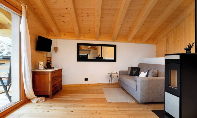 Frassilongo Ski Chalet | Chalet 'Bio Maso Nido Verde' with Mountain View, Balcony and Wi-Fi