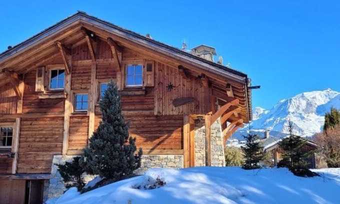 Combloux Ski Chalet | Chalet Centre Combloux Avec vue Magnifique sur la Chaine du Mont Blanc