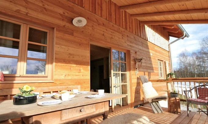 Geiersthal Apartment | Chalet with walk-in rain shower and wood-burning stove