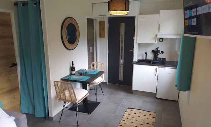 Curienne Apartment | Chambre avec cuisine, entrée et terrasse privée !