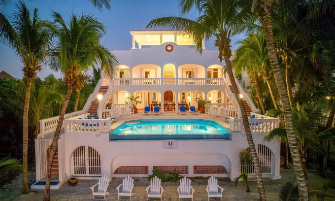 Cozumel Villa | Chango Villa - Ocean Front - Private Beach - 7 Bedrooms - Scuba Diving