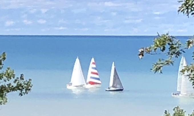 Pentwater House | Charming, beach house close to town on dune with fabulous view of Lake Michigan
