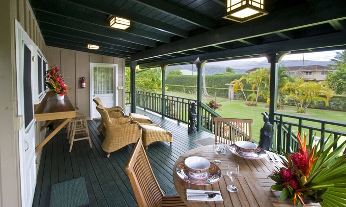 Hanalei Cottage | Charming Hanalei Bungalow A/C Walk to Town and Hanalei Bay Beach! TVNC-5096