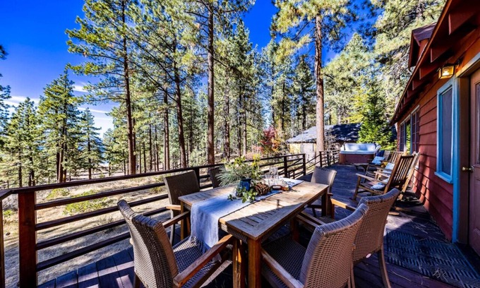 Elk Point Cabin | Charming Tahoe Cabin with Hot Tub, Walk To Private