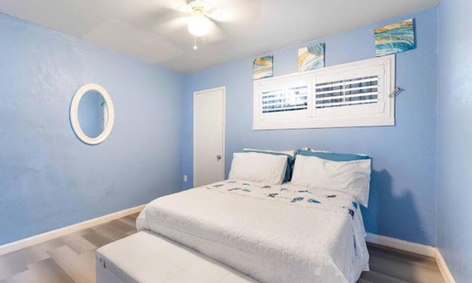 Upland Apartment | Cheerful one bedroom with free parking and patio.