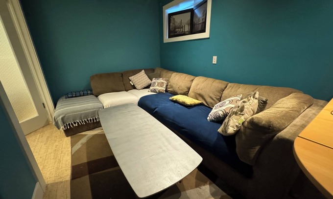 East Village House | close to stampede, private room and bathroom in the basement, a small living