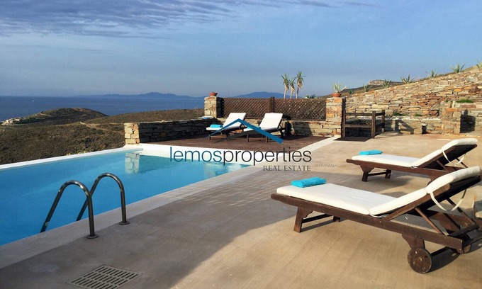 Kea Villa | Comfortable villa with a swimming pool and a great sea view ideal for relaxing