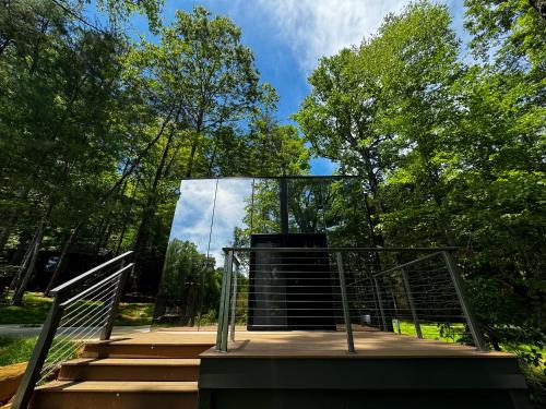 Balsam Grove House | Couples Mirror Cabin- Reflections at Valley Bear Farms Resort