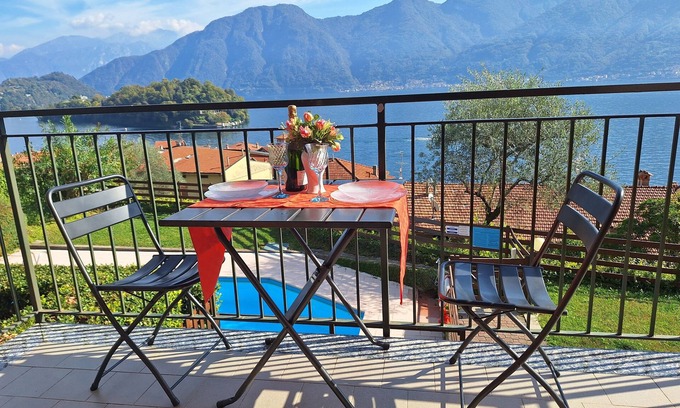 Sala Comacina Apartment | Cozy apartment with swimming pool, just a short walk from the lakeside.