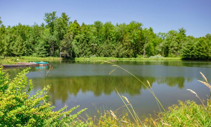 Hawley House | Cozy home on17acres, overlooking large private pond w/heated pool, and hot tub.