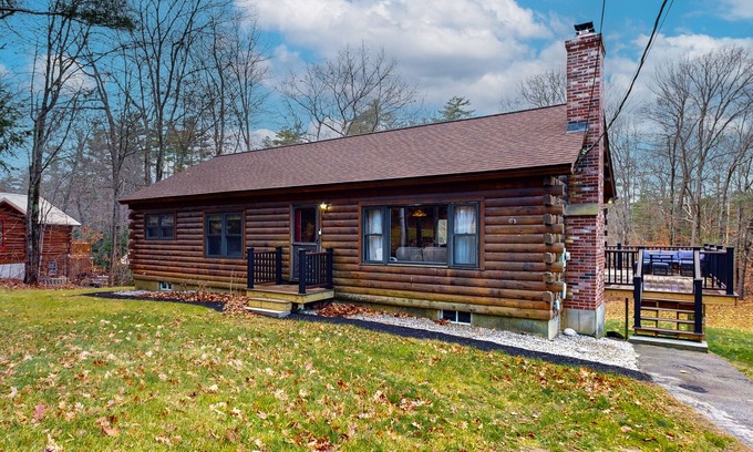 Barnstead House | Cozy Retreat with Spacious Deck, Firepit, and Outdoor Adventures Nearby