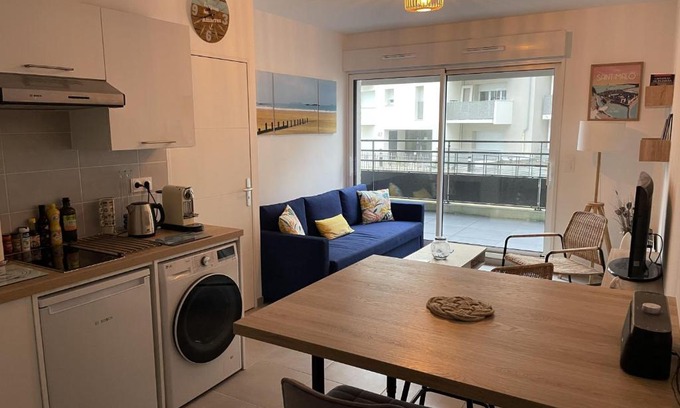 Rocabey - Alsace - Gare Apartment | Cozy T2 with balcony near the sea