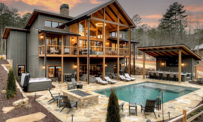 Epworth House | Creekside Mountain Manor| Luxury | Pool | Creek Access