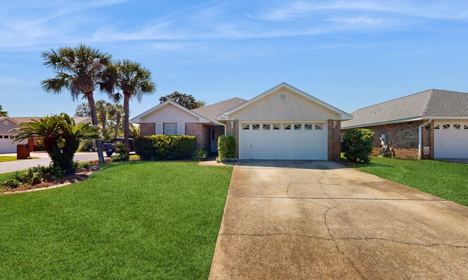 Seaspray House | Darling home near the beach with pool, deeded beach access, patio, W/D, & AC