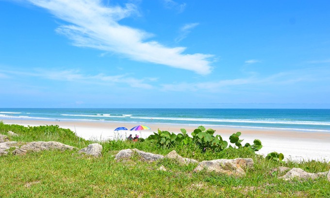 Bethune Beach Condo | Direct Oceanfront on No-Drive New Smyrna Beach 3/2 Corner Unit!