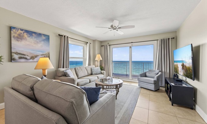 Seawinds Condo Condo | Direct oceanfront penthouse with gorgeous corner condo views, a beachfront pool, and garage