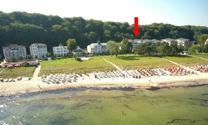 Binz Apartment | Directly on the beach promenade, balcony with sea view - Aparthotel Ostsee FeWo 35