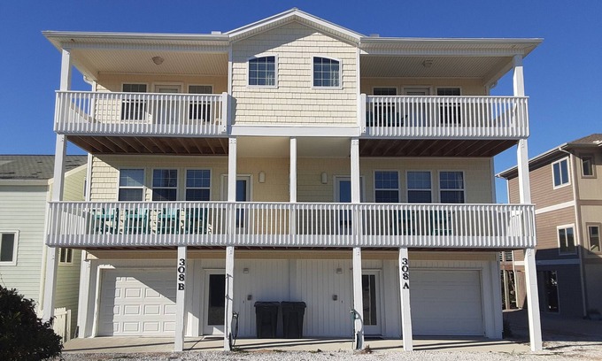 Topsail Beach House | Dog Friendly, Beach Front -Ocean View, Rental W/Private Beach Access