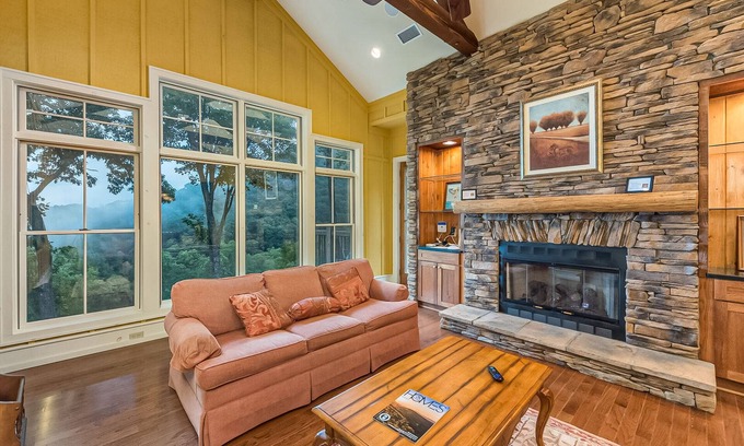 Mountain Air Condo | Dog-friendly mountain retreat with fireplace & stunning deck views - near trails
