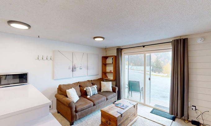 Sandpoint House | Dog-friendly mountain condo with fireplace & on-site sauna - walk to ski slopes