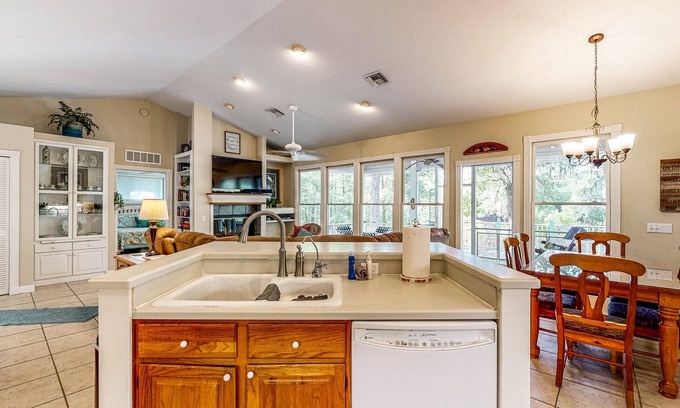 Bell House | Dog-friendly riverfront home - screened porch, 2 private docks, boat ramp access